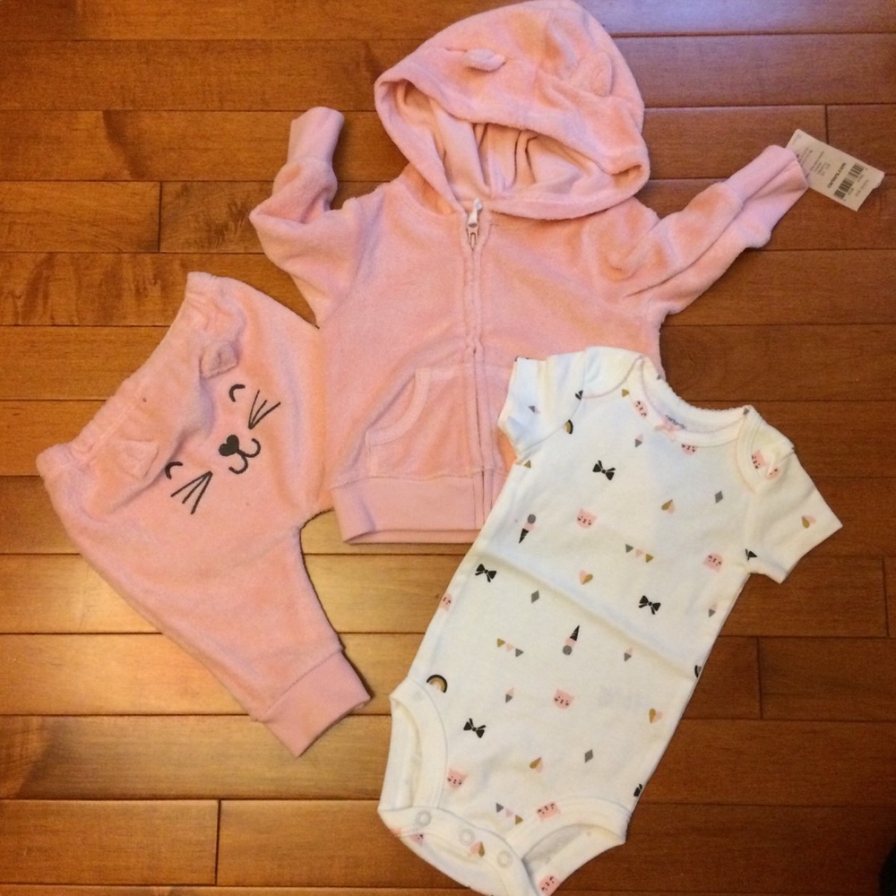 NWT 0-3M Carter’s Cat set